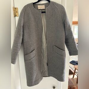 Paul and Joe Sister Gray Longline wool Blend Coat